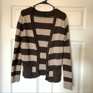 H&M Brown Striped Cardigan Size Small